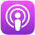 A purple square with an image of the podcast logo.